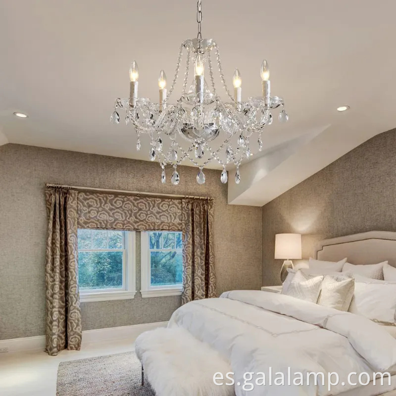 Luz colgante de rama de cristal de cristal moderno para techos elegantes